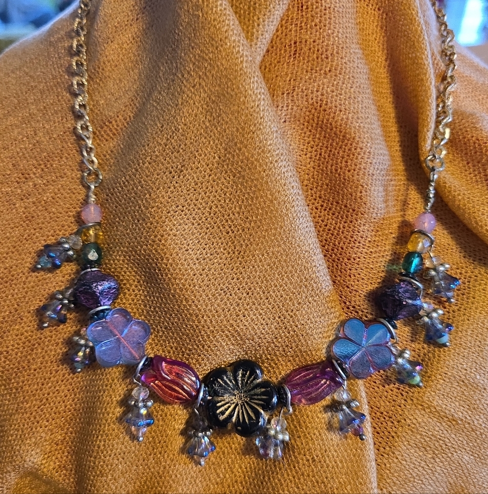 Hard Candy Flowers Necklace
